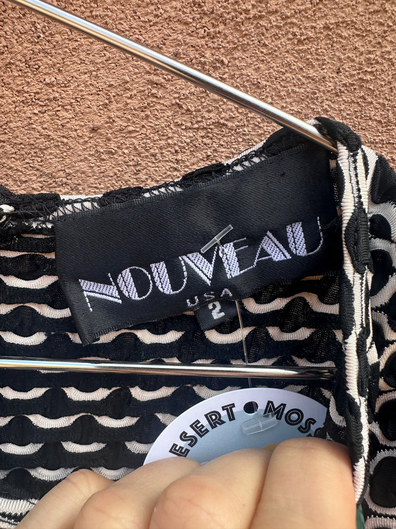 Black & White Nouveau Dress - Made in USA