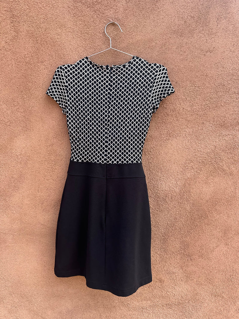 Black & White Nouveau Dress - Made in USA