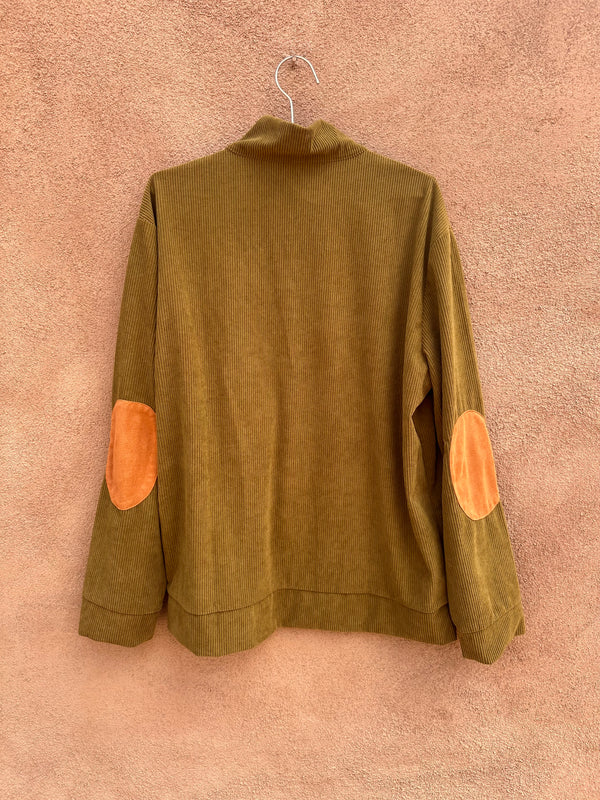 Heng Sheng Corduroy Henley Long Sleeve Top