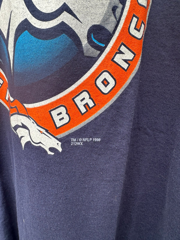 1998 Denver Broncos Back 2 Back Super Bowl Champs Tee