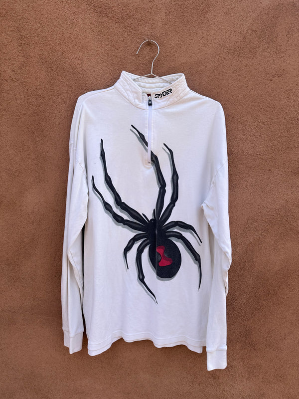 80's Spyder Black Widow Ski Racing Long Sleeve Top