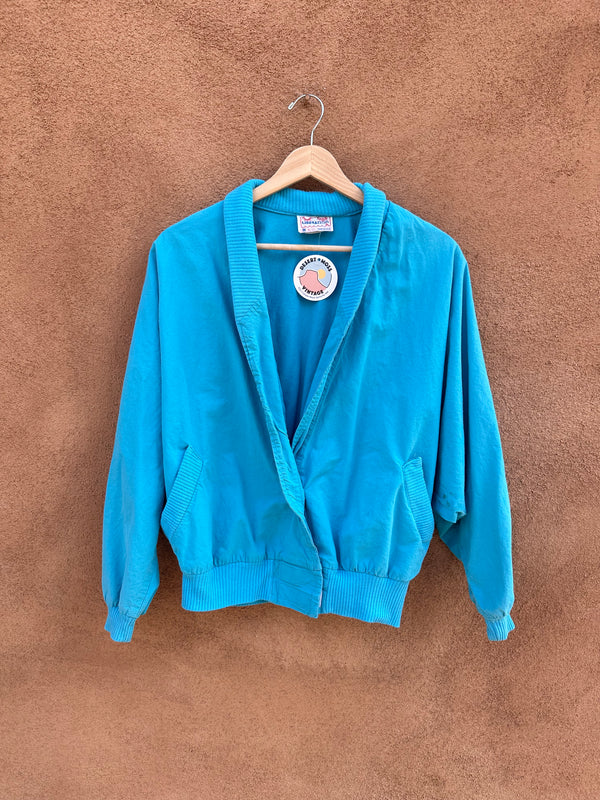 80's Sky Blue Cropped Blazer - as is