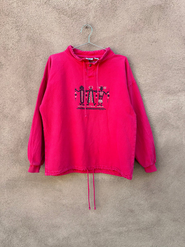 Red Sweatshirt with Indigenous Peoples