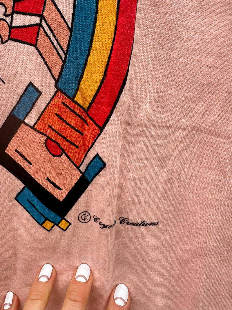 Peach Zuni Rainbow Man T-shirt by Coyote Creations