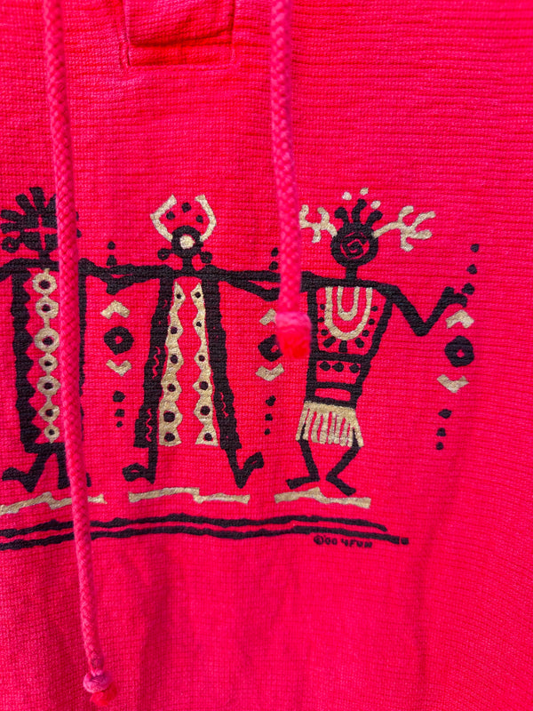 Red Sweatshirt with Indigenous Peoples