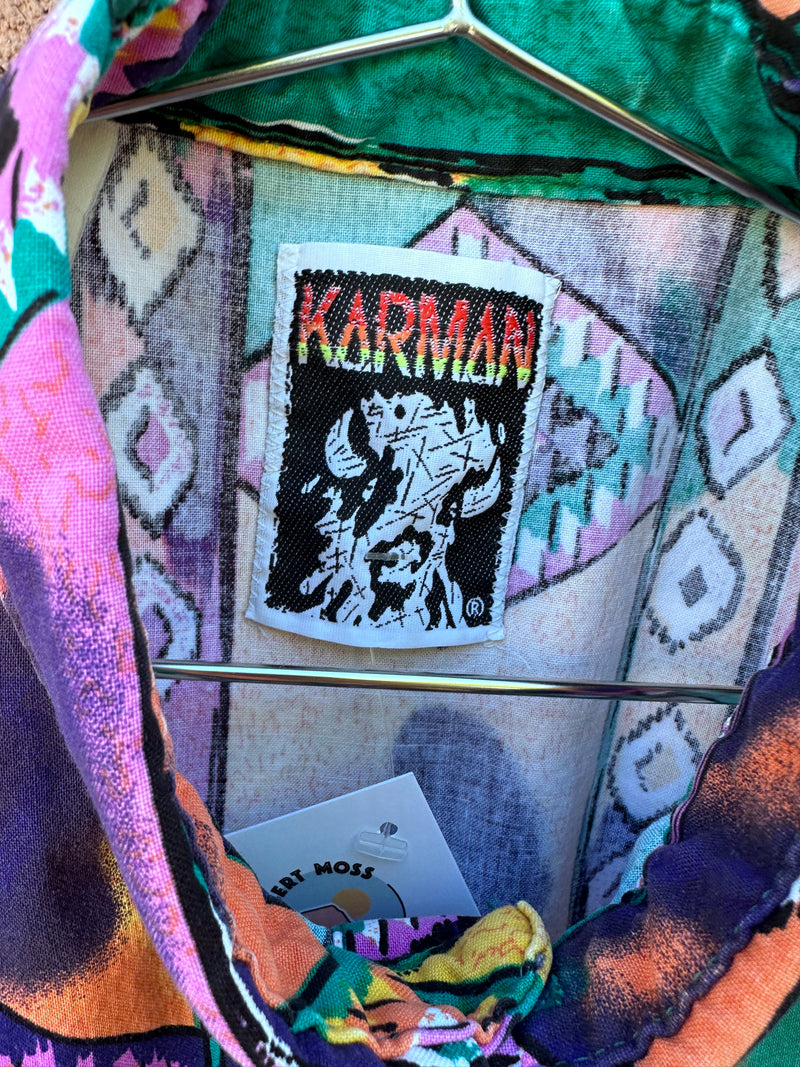 Karman Short Sleeve Colorful Cowboy Shirt