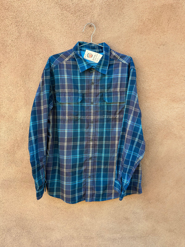 Blue/Gray Plaid Orvis Shirt - as is