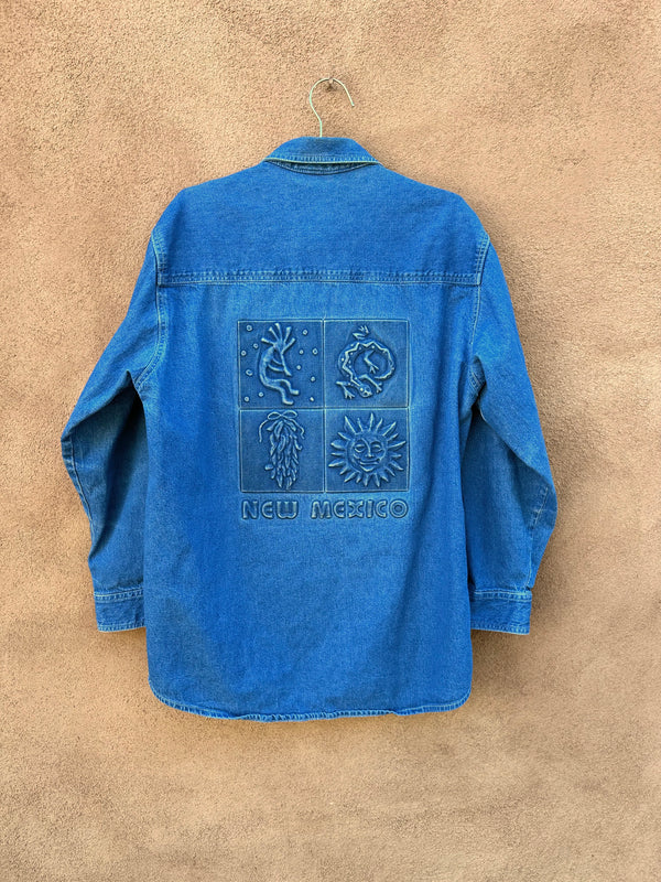 Embossed New Mexico Denim Shirt - Union Made