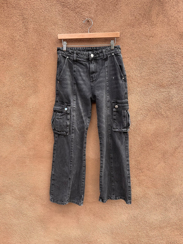 Black Cargo 90's Denim Jeans by Ditch 28 x 28