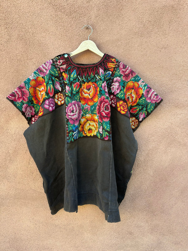 Embroidered Guatemalan Poncho