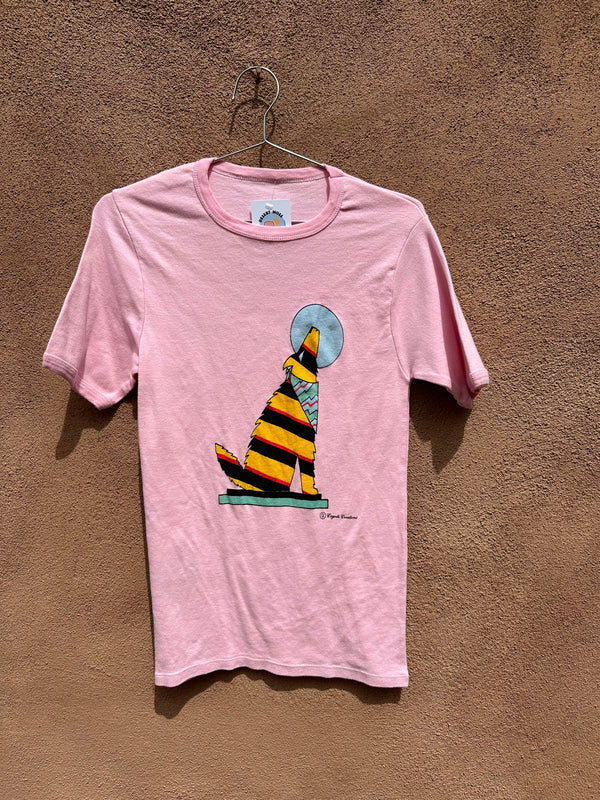 Howling Coyote T-shirt by Coyote Creations (Pink)