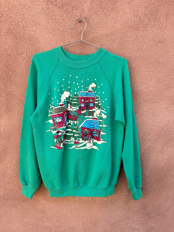 Green Ugly Xmas Snowman Sweatshirt