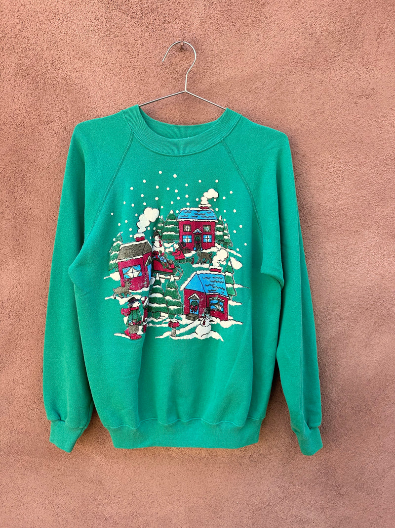Green Ugly Xmas Snowman Sweatshirt