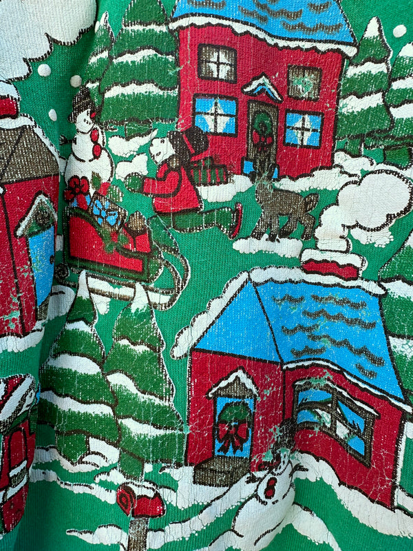 Green Ugly Xmas Snowman Sweatshirt
