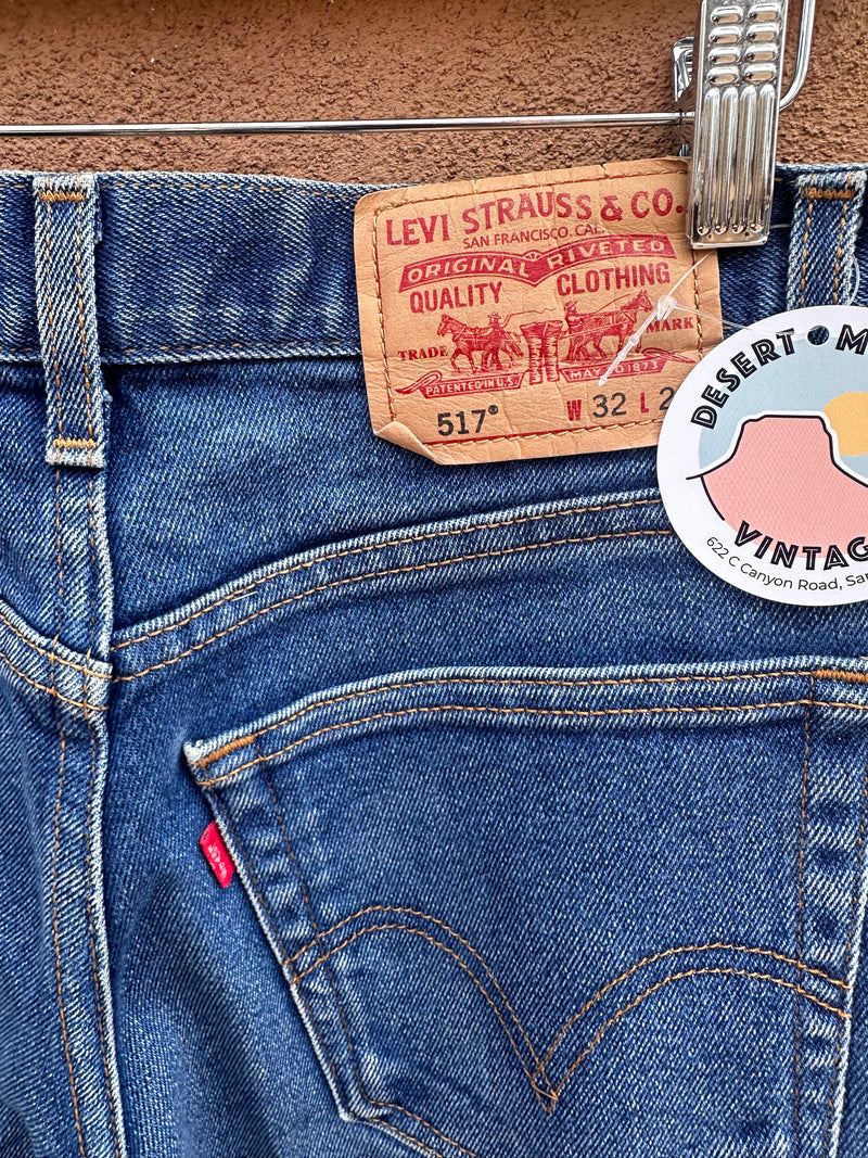 90's Levi's Boot Cut 517 with Great Wear 32 x 29