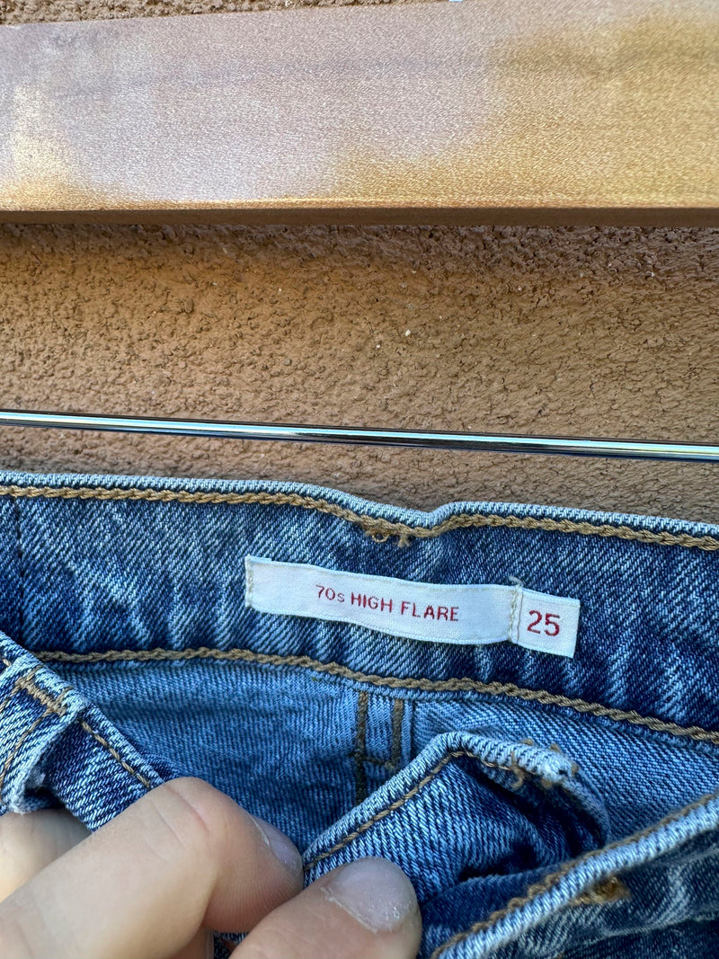 70's Style High Flare Levi's Premium Jeans - 25