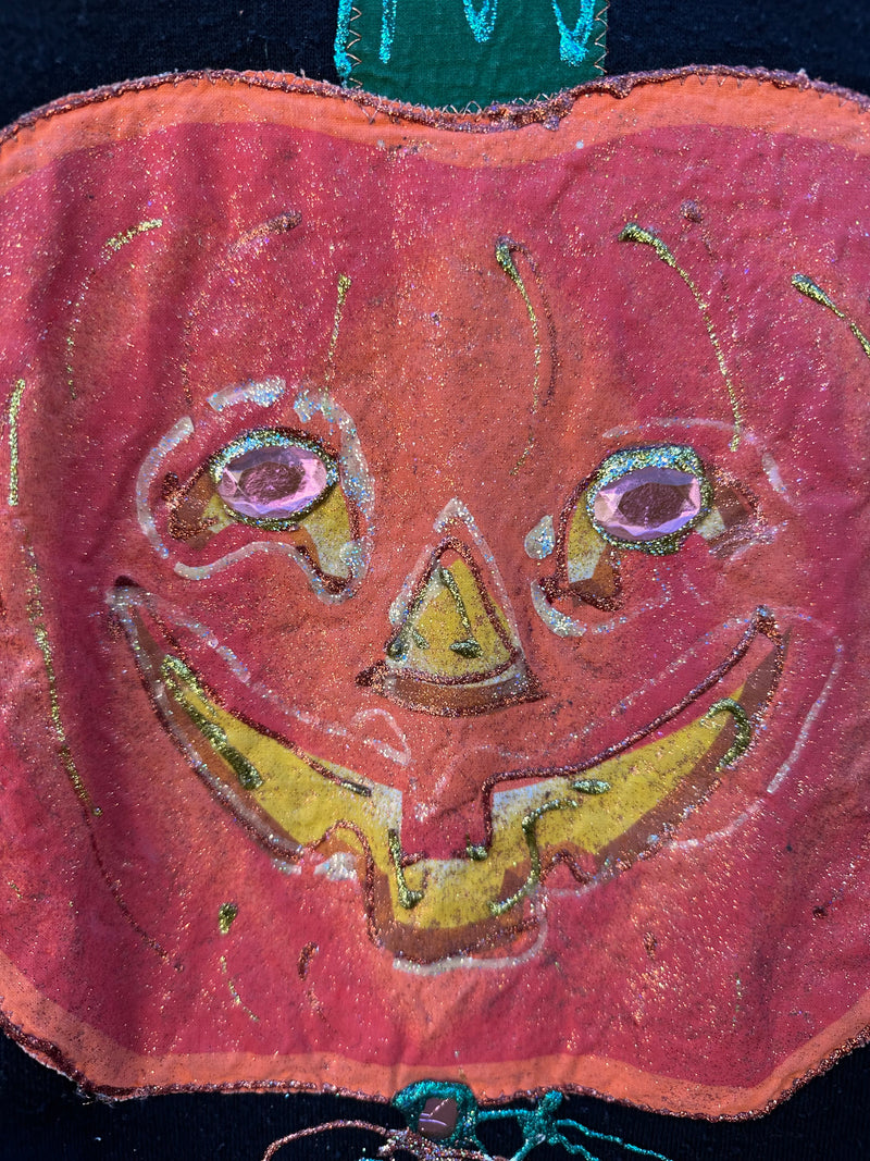 Disturbing Hand Painted Jack-o-Lantern Sweatshirt