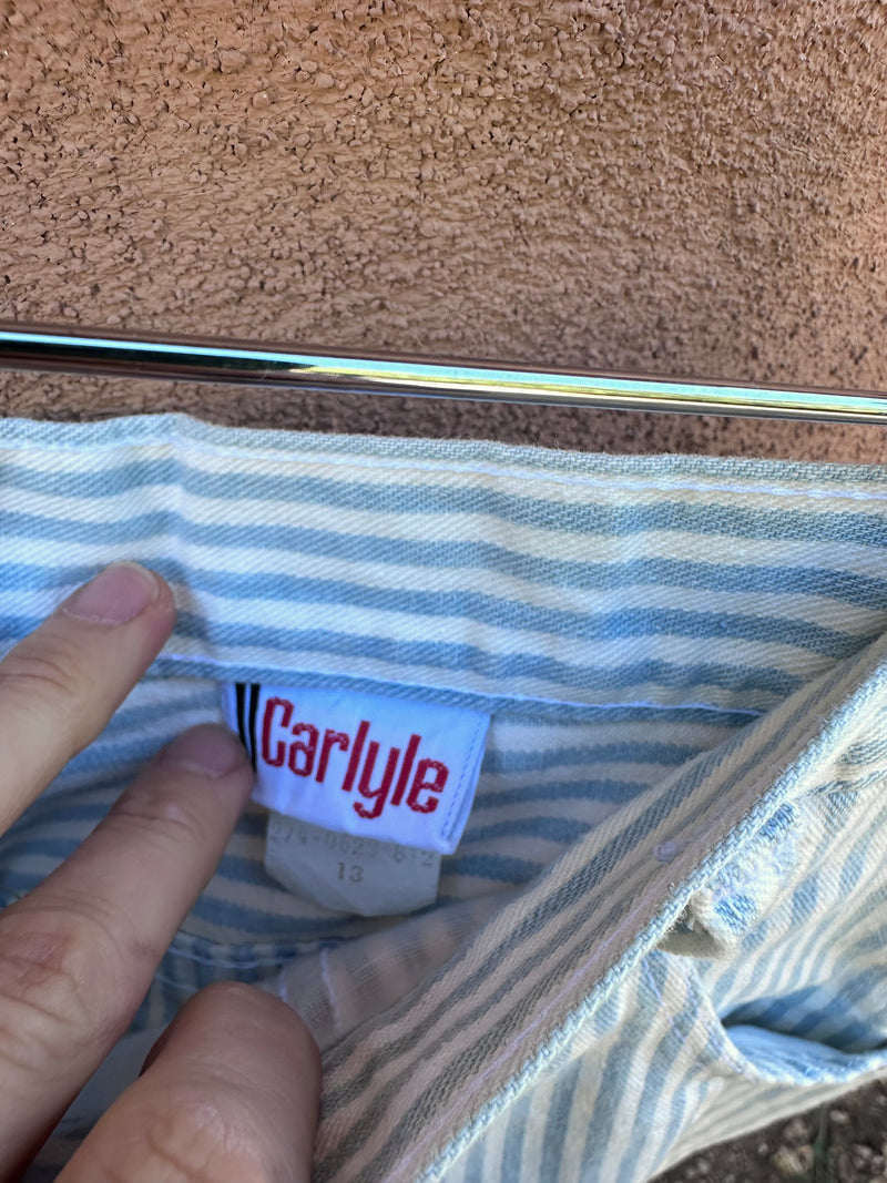 Railroad Stripe Baggy Jeans by Carlyle - Made in USA - W: 29/30