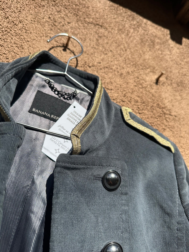 Gray and Gold Banana Republic Officers Jacket