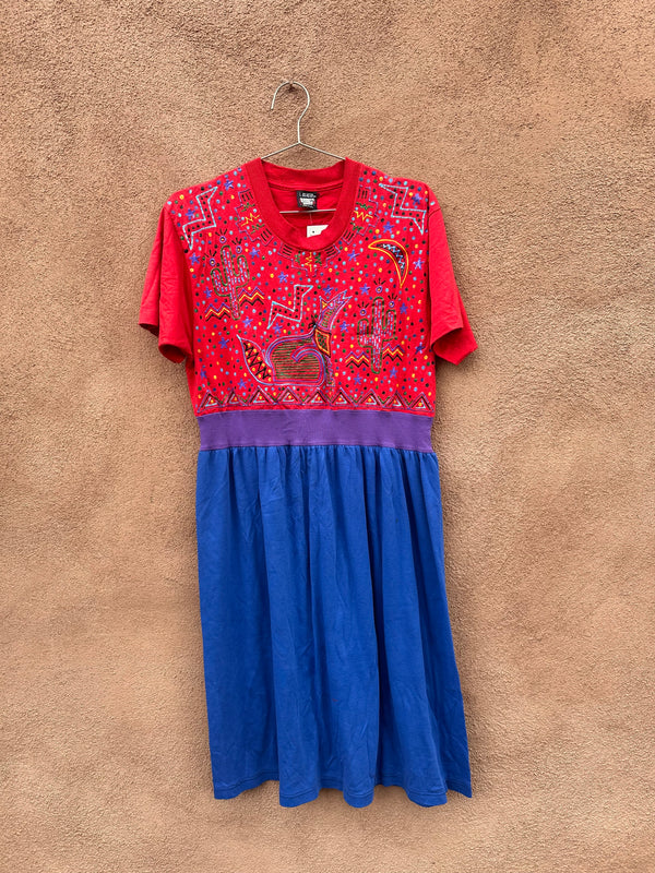 Puff Paint Southwestern Hand Made Dress