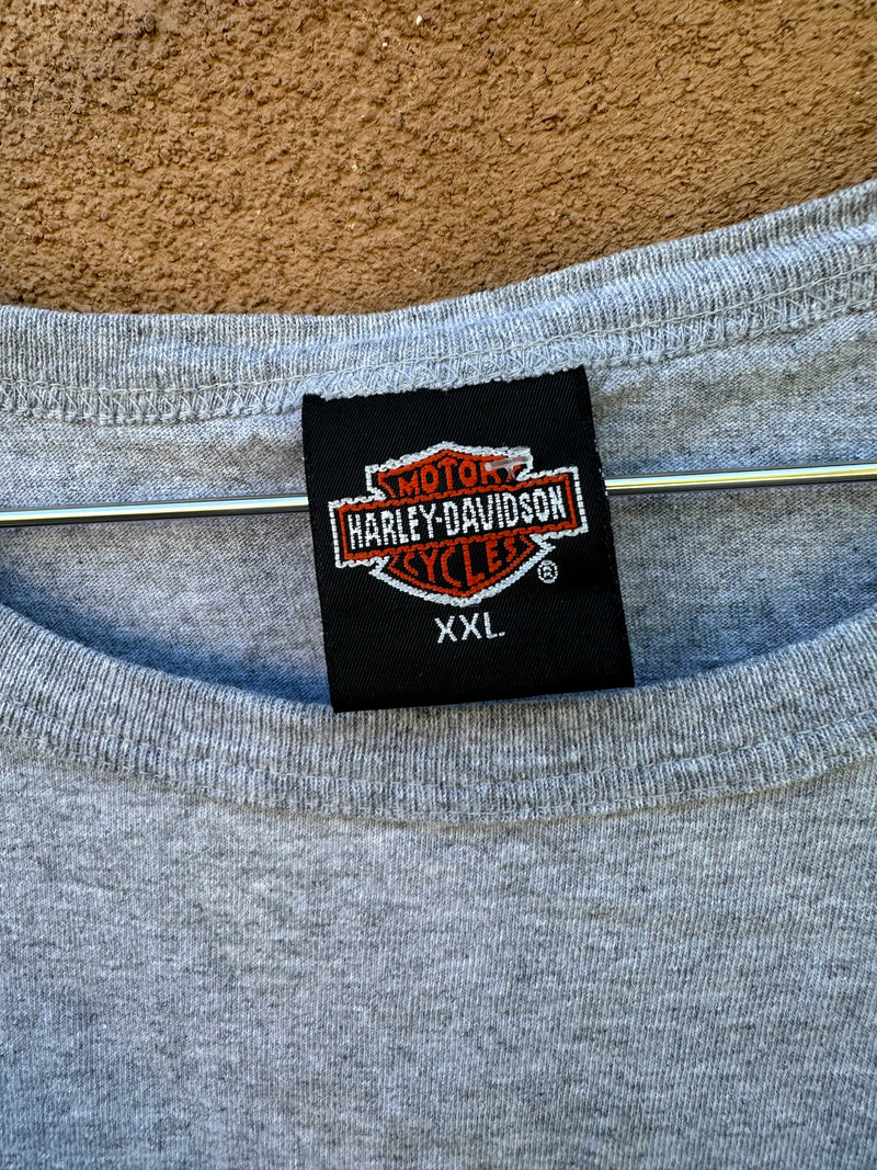 Embroidered Two Tone Harley Davidson T-shirt