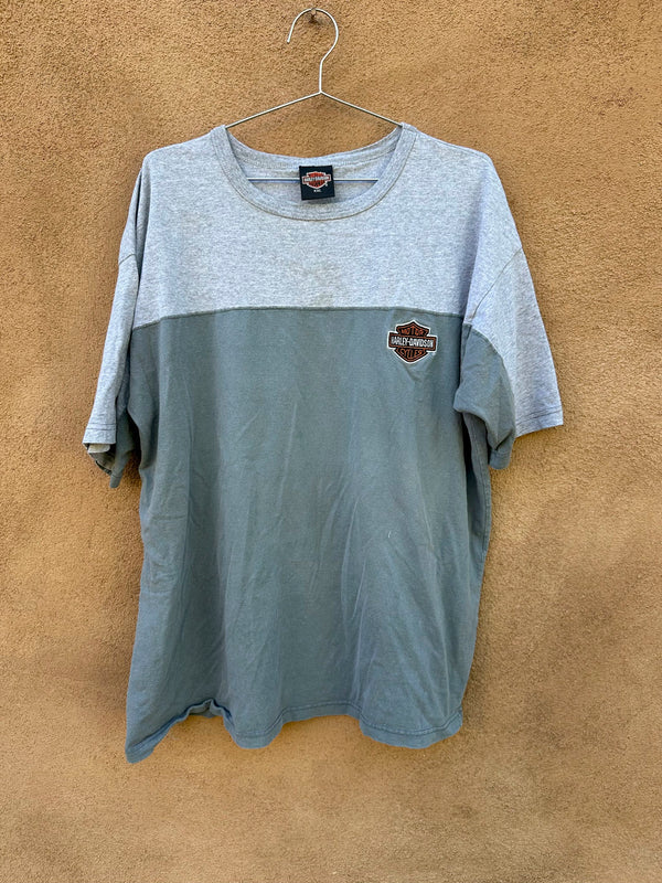 Embroidered Two Tone Harley Davidson T-shirt