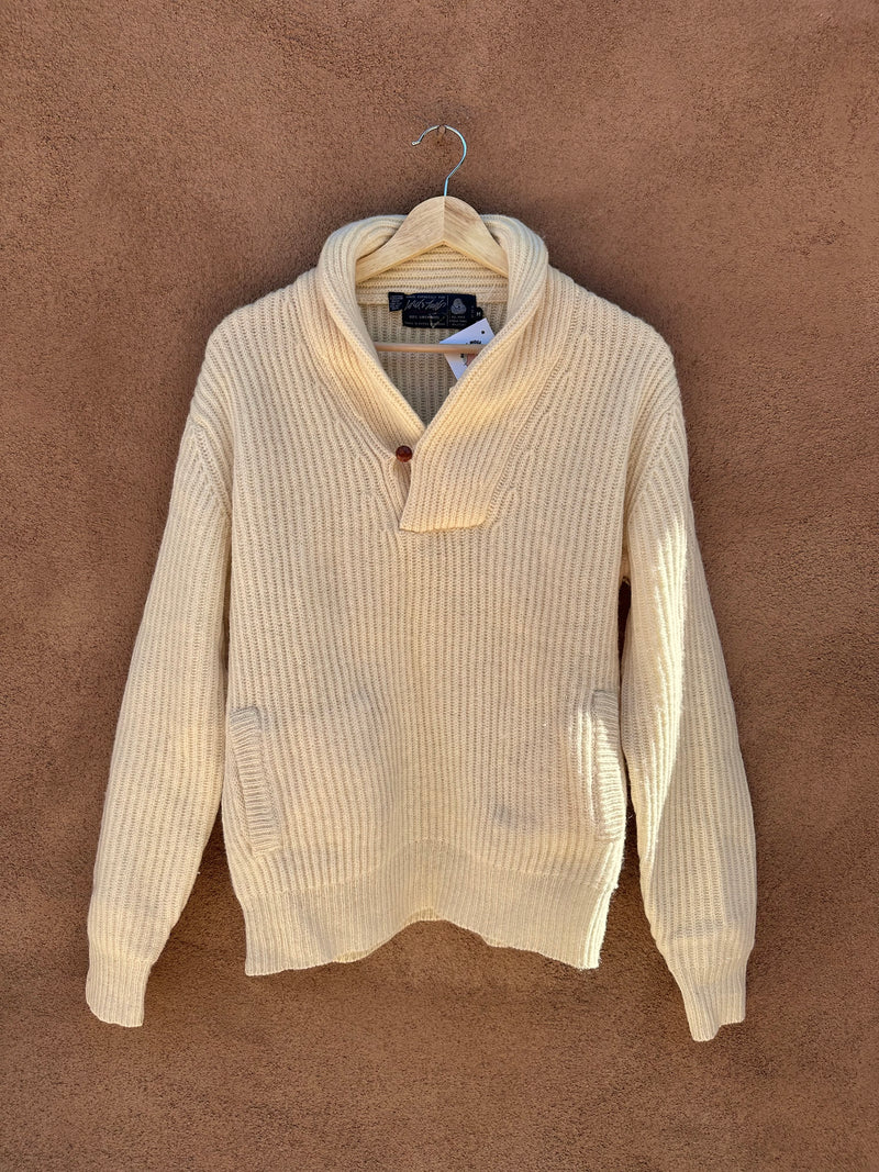 70's Lord and Taylor Shawl Neck Virgin Wool Sweater