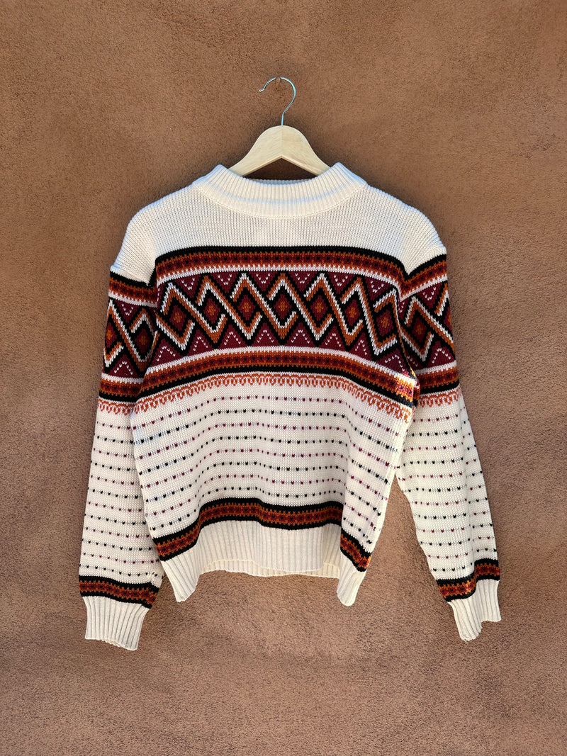 70’s “Snowdrift” Casual Chic Boho Sweater
