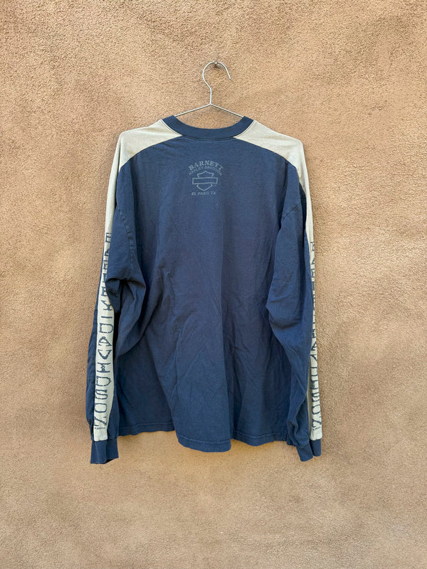 Long Sleeve Henley Harley Davidson Shirt