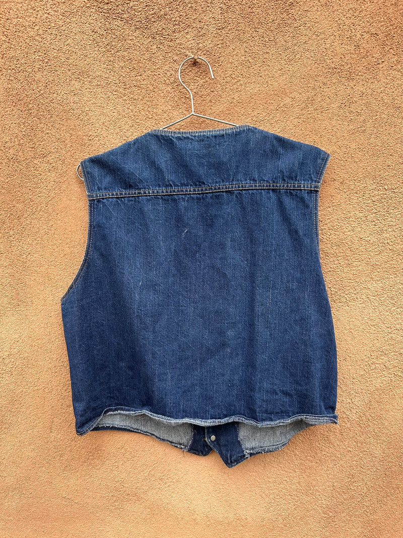 70's Era Denim Vest with Pockets