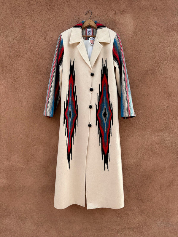 1970's Ortega's Weaving Shop Long Wool Coat - Medium