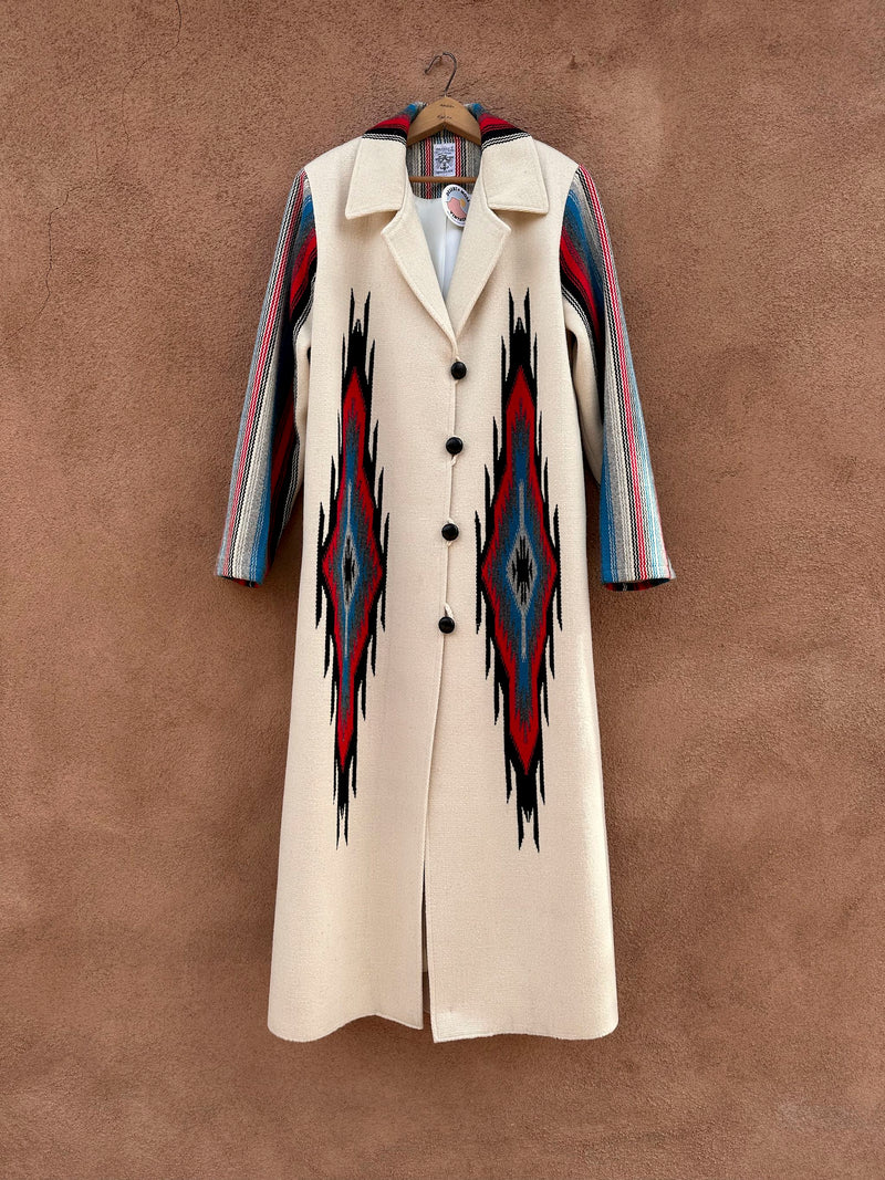 1970's Ortega's Weaving Shop Long Wool Coat - Medium