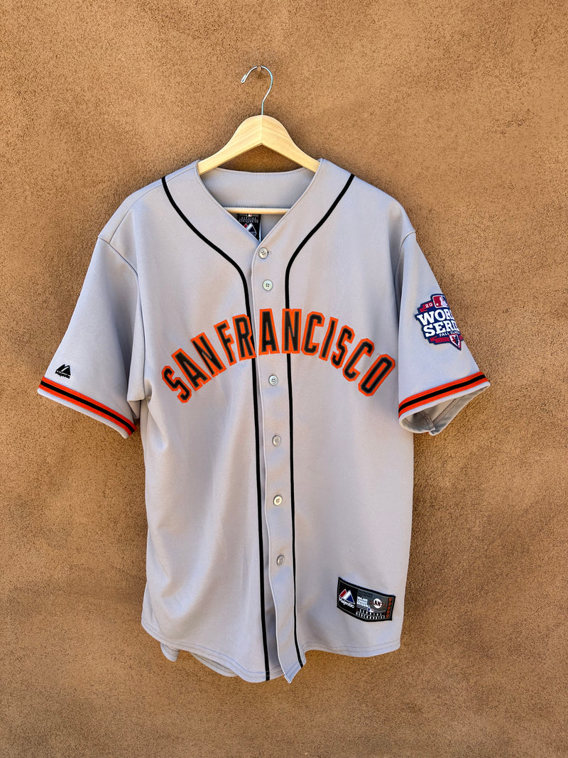 Gray S.F. Giants Buster Posey Jersey - 2012 World Series – DESERT MOSS  VINTAGE