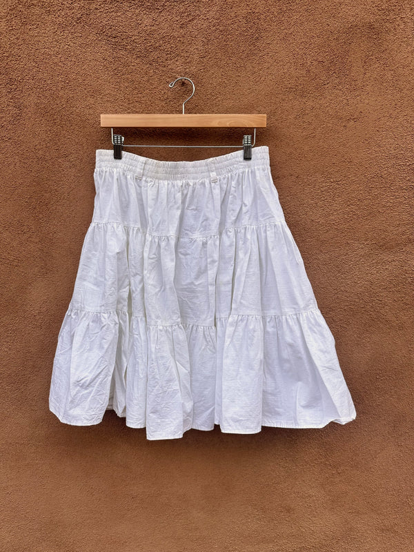 White Pleated Skirt by Ozark Mountain