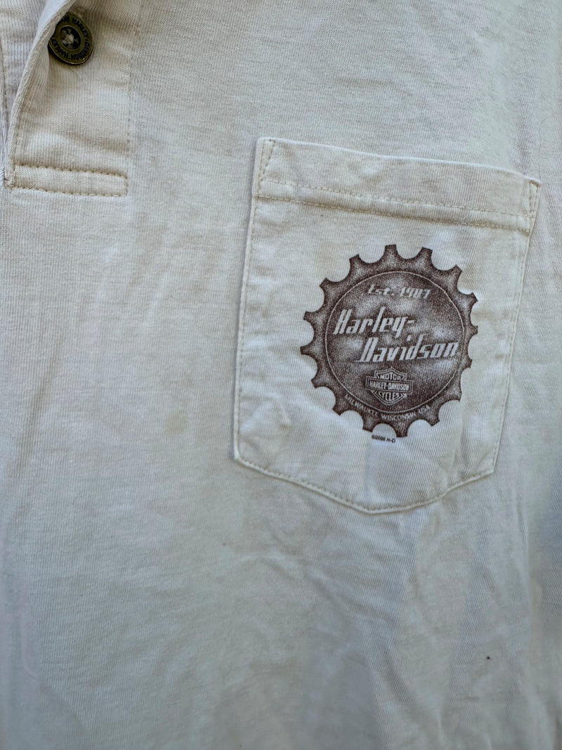 Harley Davidson Tan Polo Shirt