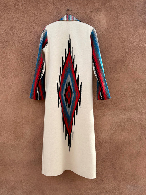 1970's Ortega's Weaving Shop Long Wool Coat - Medium