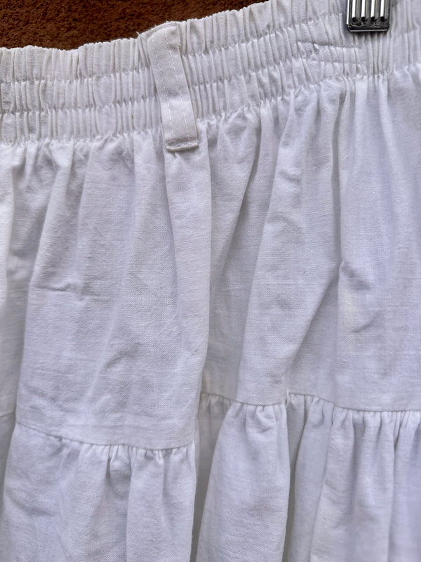 White Pleated Skirt by Ozark Mountain