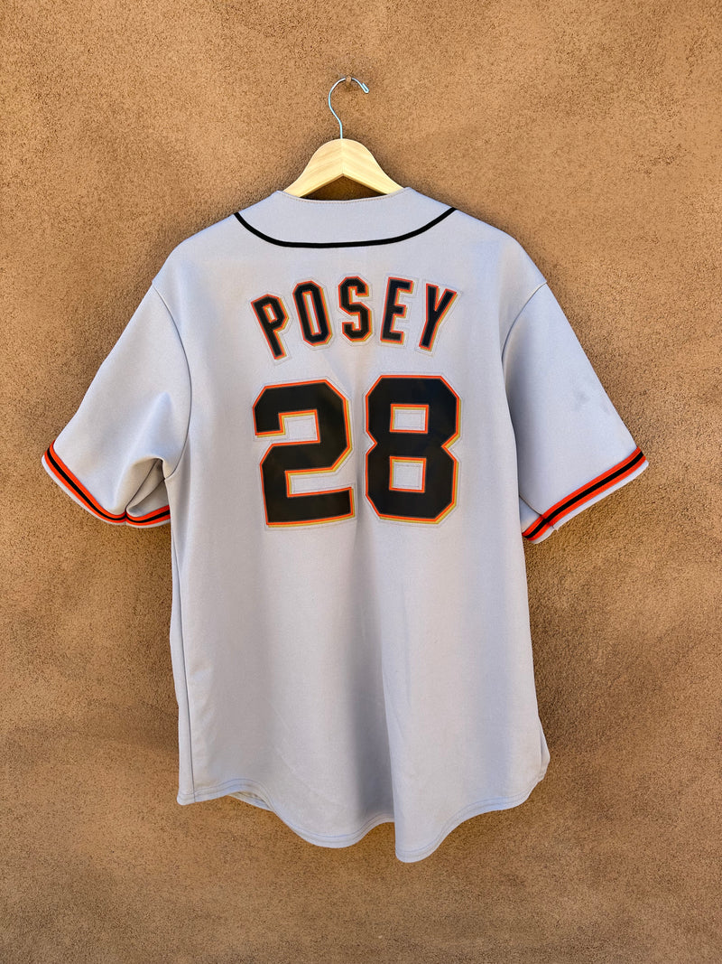 Gray S.F. Giants Buster Posey Jersey - 2012 World Series – DESERT MOSS  VINTAGE