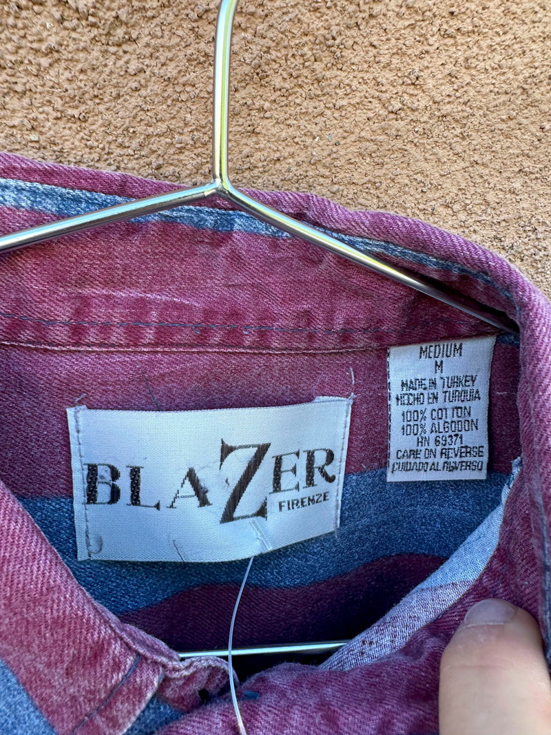 Striped Cotton Long Sleeve Shirt by Blazer