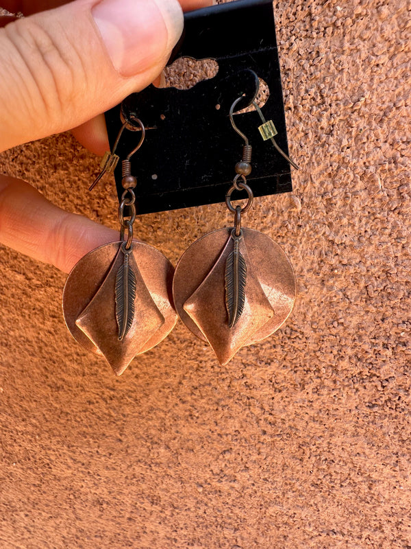 Copper Maiden Art Deco Earrings