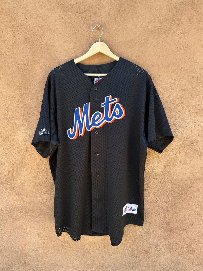 N.Y. Mets Black Baseball Jersey (XL)