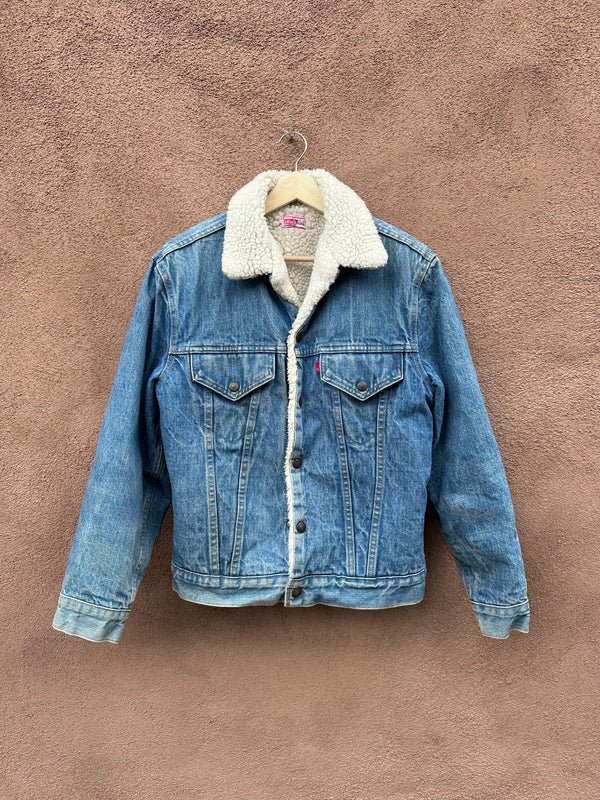 1970's Levi's Sherpa Denim Jacket with Faux Shearling