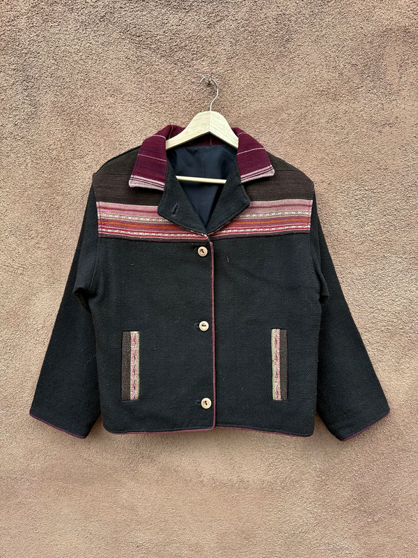 Wool Southwest Style Ricky Jacket with Wooden Buttons