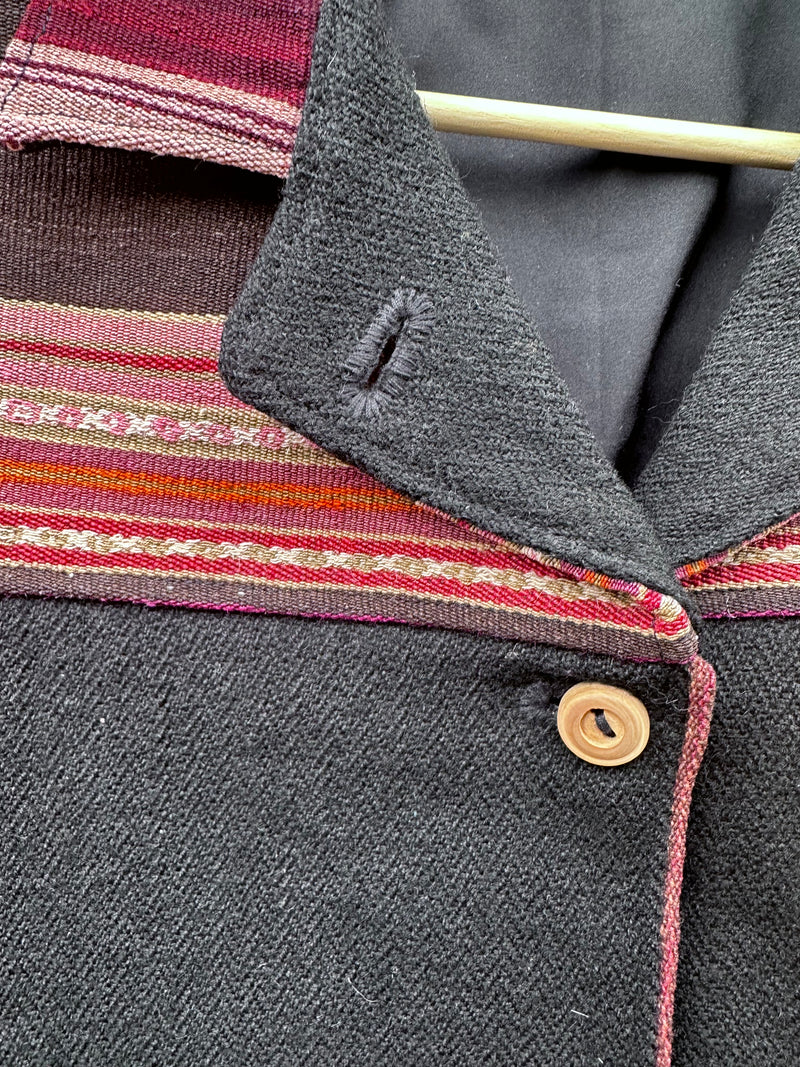 Wool Southwest Style Ricky Jacket with Wooden Buttons