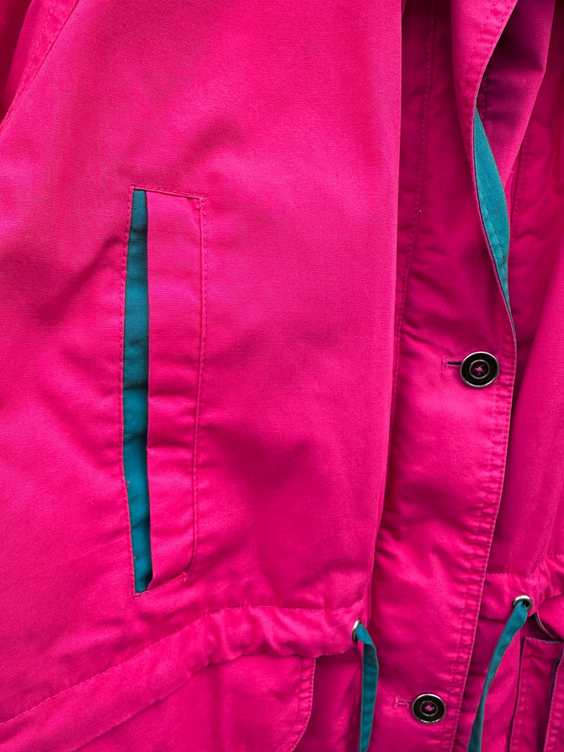 Pink & Teal Puffy Jacket by New Image