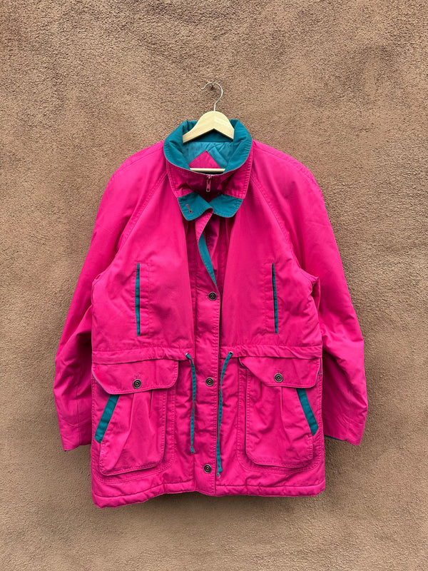 Pink & Teal Puffy Jacket by New Image