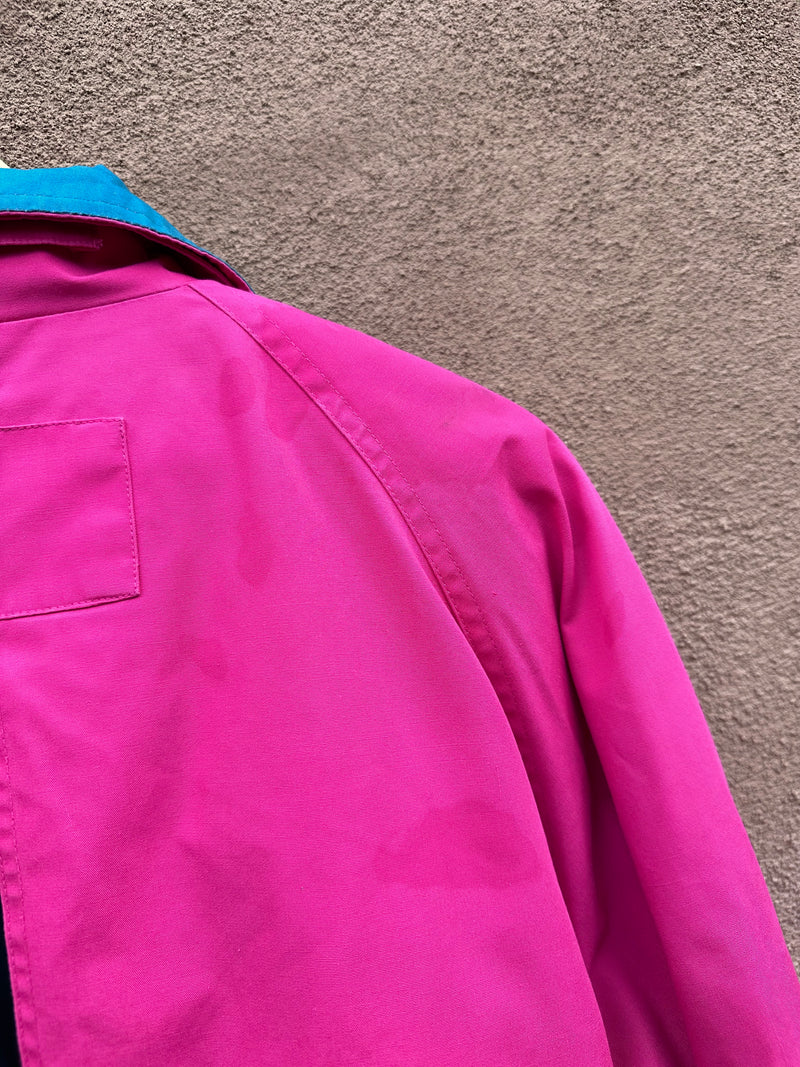 Pink & Teal Puffy Jacket by New Image
