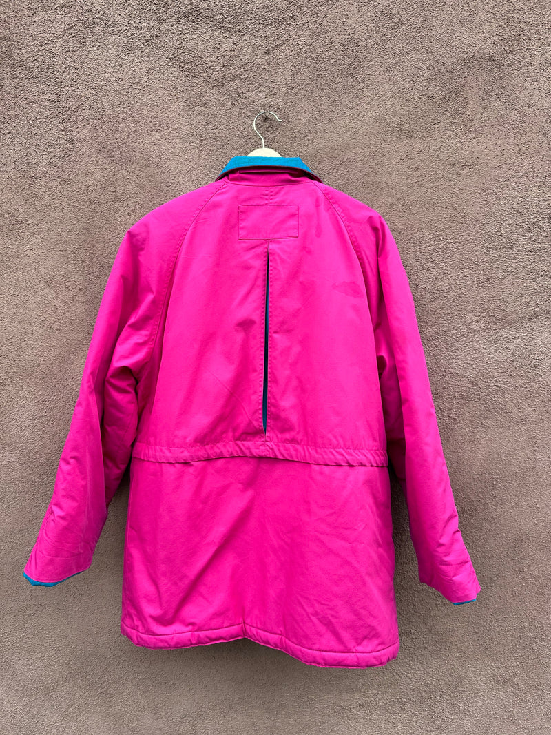 Pink & Teal Puffy Jacket by New Image