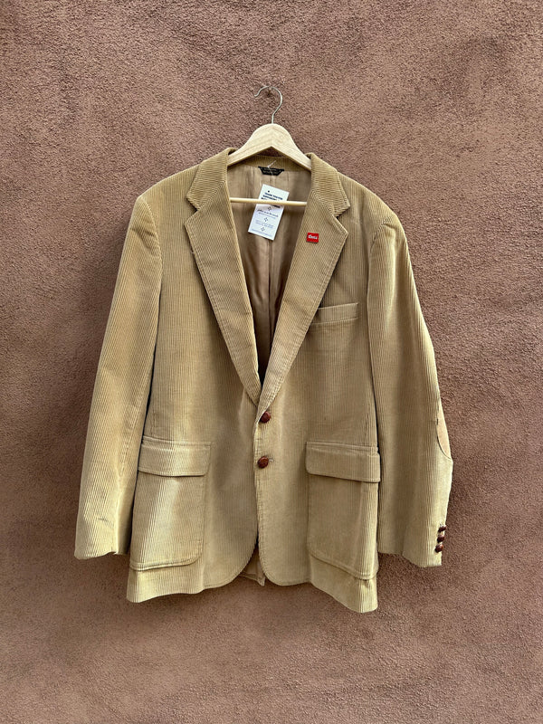 Tan Levi's Corduroy Jacket with Coors Pin