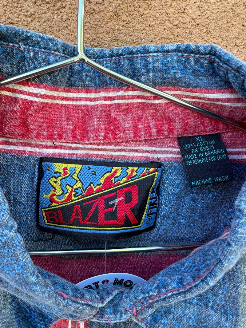 Striped Cotton Denim Shirt by Blazer